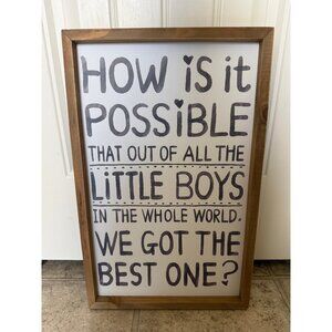 Little boys room sign- new